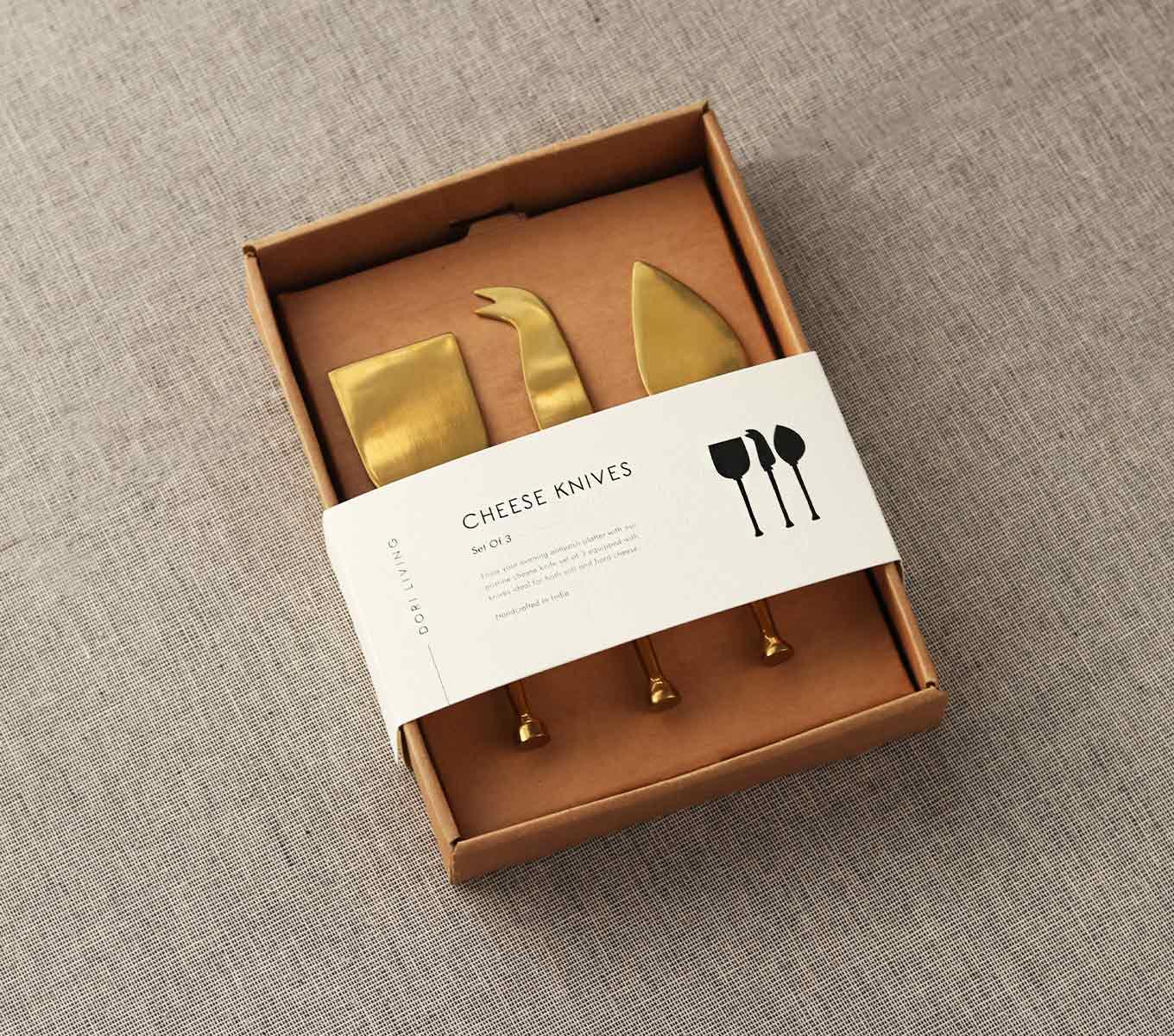 CHEESE KNIFE SET OF 3 - GOLD - Image 2