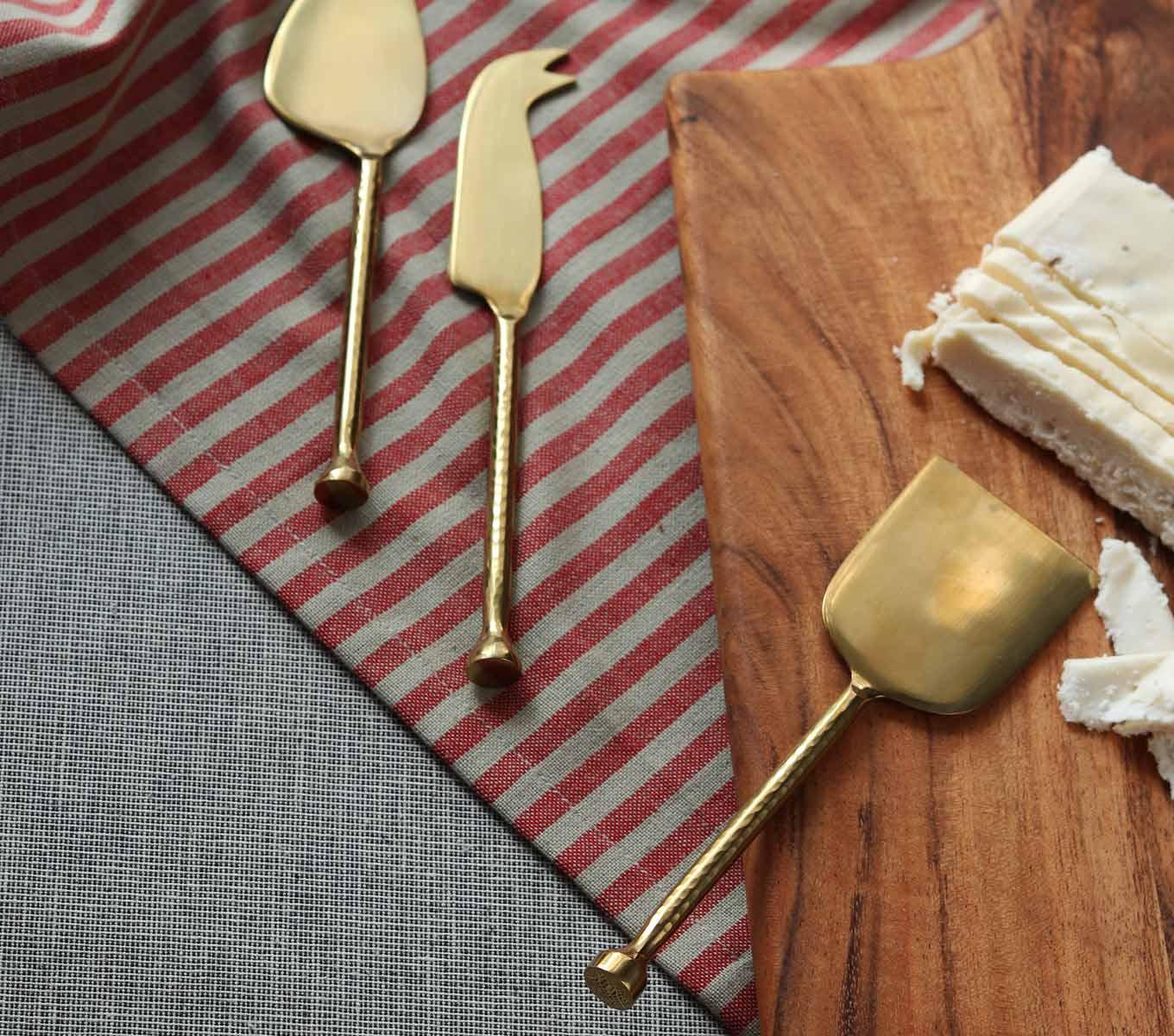 CHEESE KNIFE SET OF 3 - GOLD - Image 3