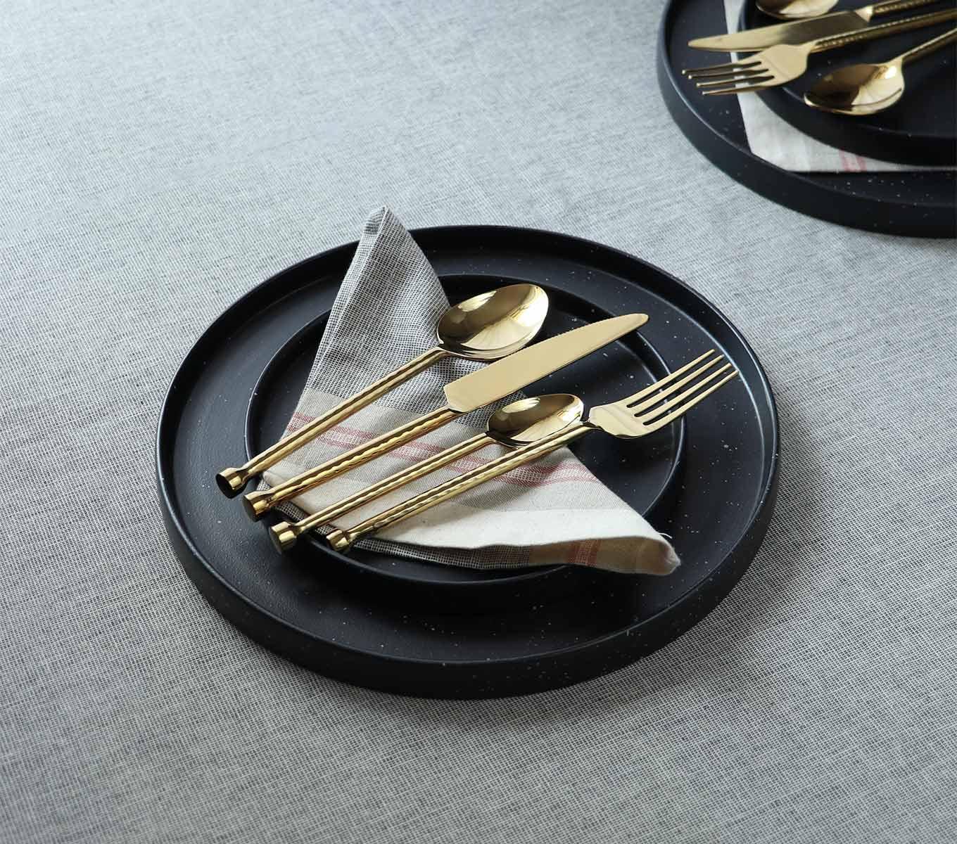 CUTLERY SET OF 4 - GOLD - Image 3