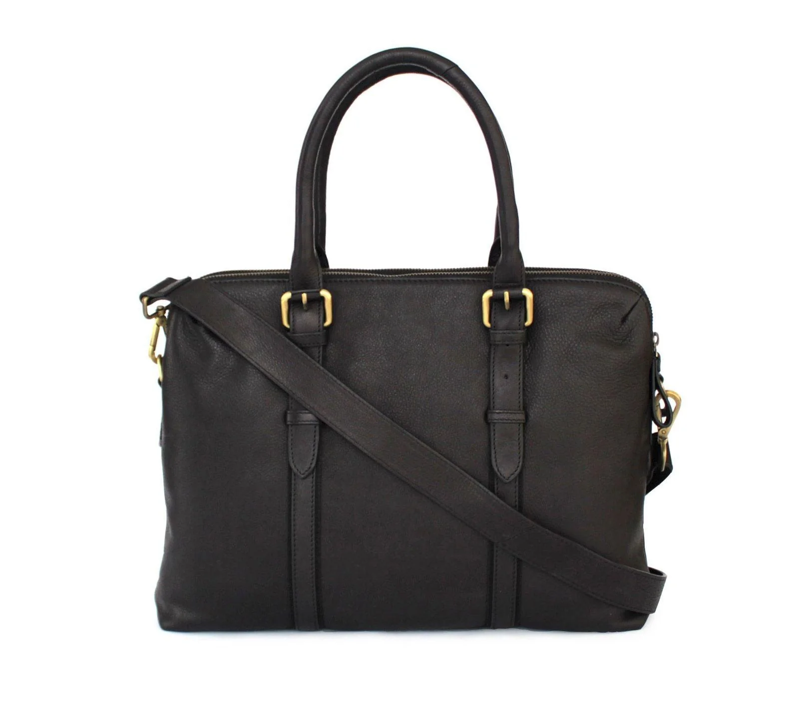 DUAL ZIP LAPTOP BAG LEATHER 15 INCH - Image 14