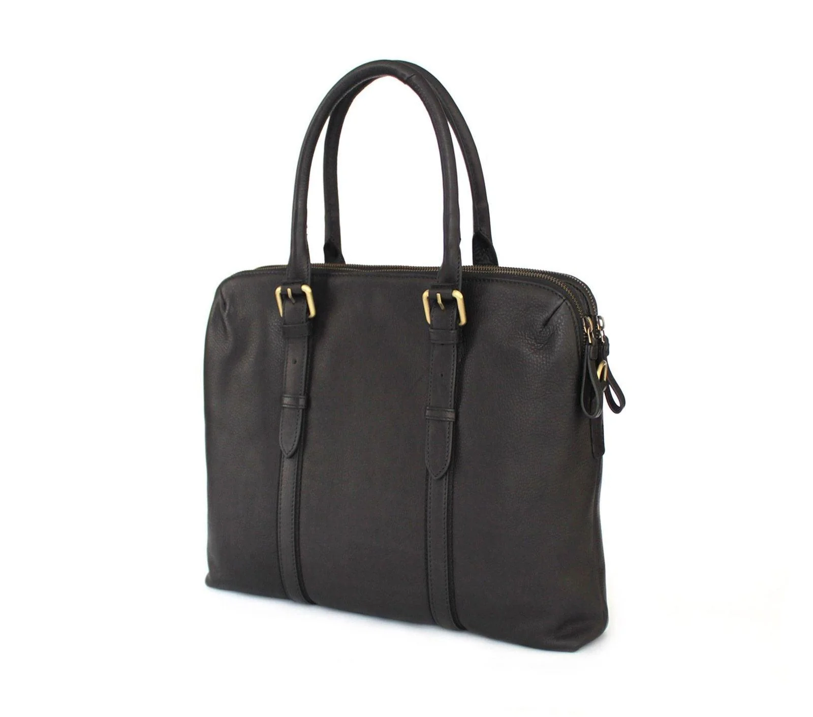 DUAL ZIP LAPTOP BAG LEATHER 15 INCH - Image 18