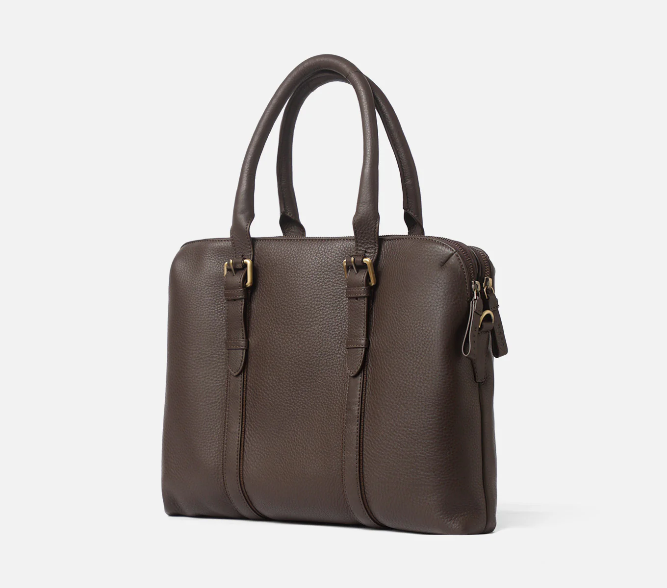 DUAL ZIP LAPTOP BAG LEATHER 15 INCH - Image 21
