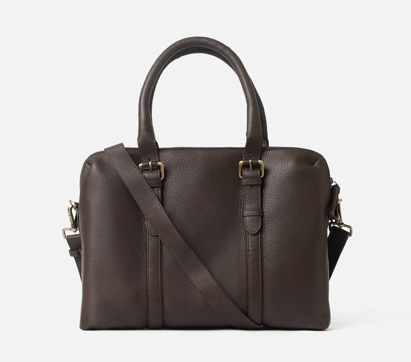 DUAL ZIP LAPTOP BAG LEATHER 15 INCH - Image 24
