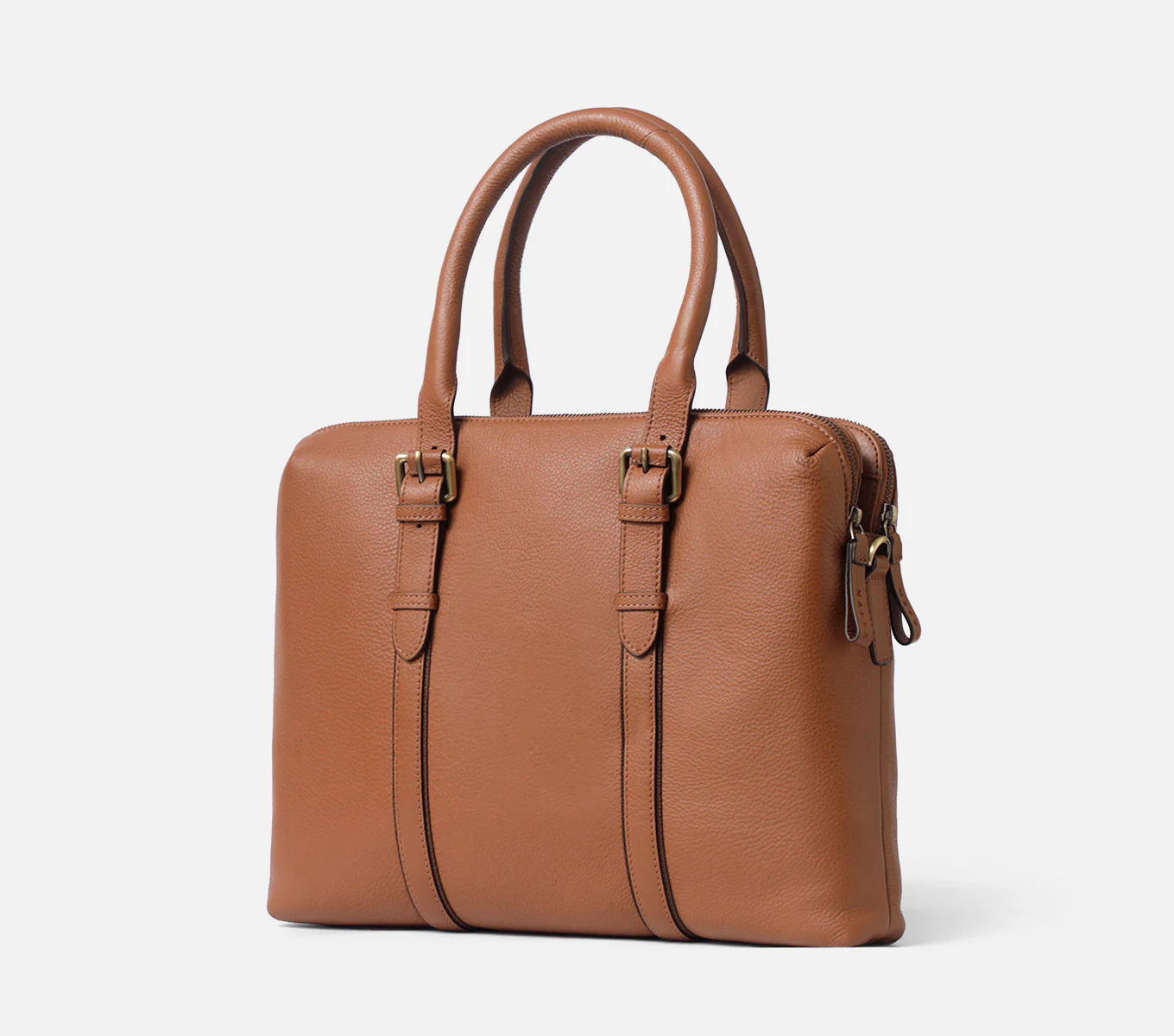 DUAL ZIP LAPTOP BAG LEATHER 15 INCH - Image 26