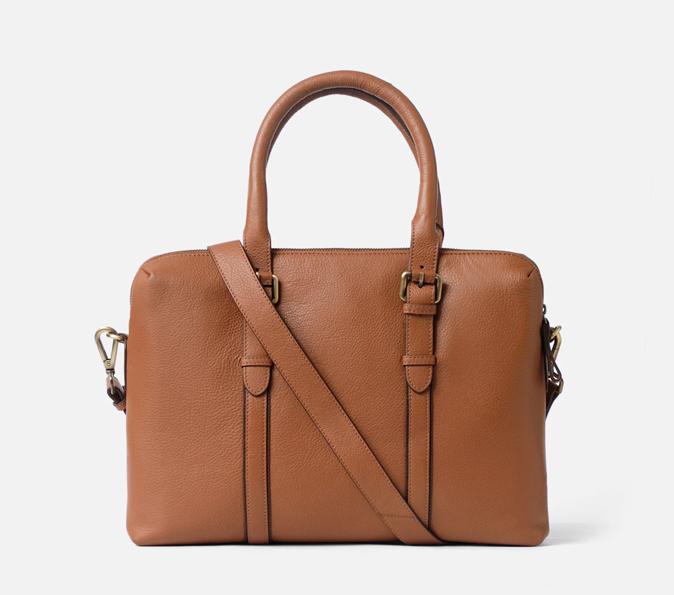 DUAL ZIP LAPTOP BAG LEATHER 15 INCH - Image 27