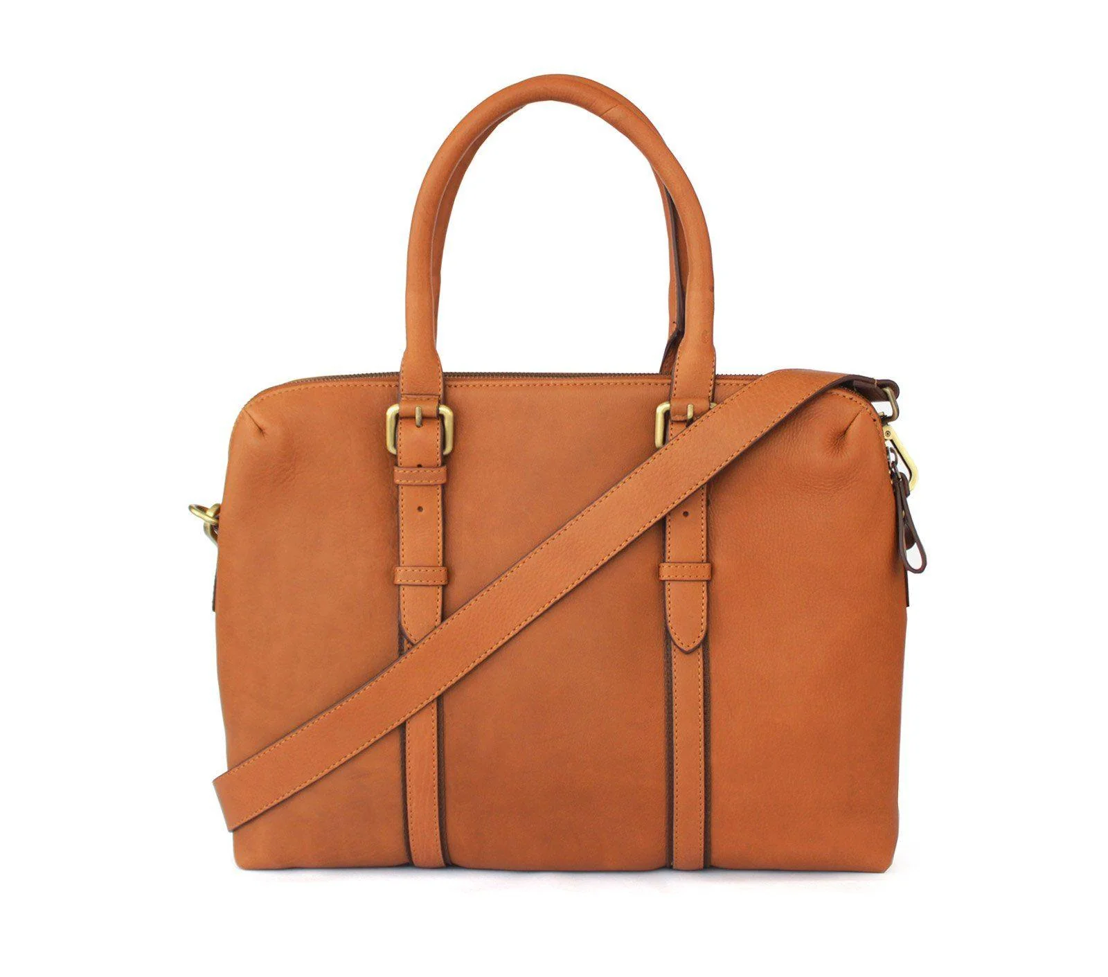 DUAL ZIP LAPTOP BAG LEATHER 15 INCH - Image 3