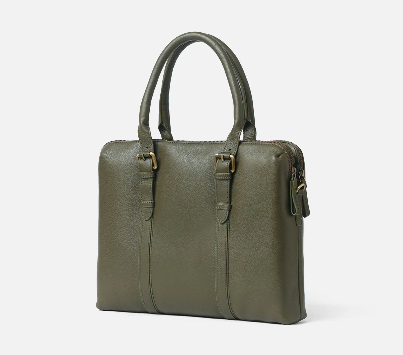 DUAL ZIP LAPTOP BAG LEATHER 15 INCH - Image 37