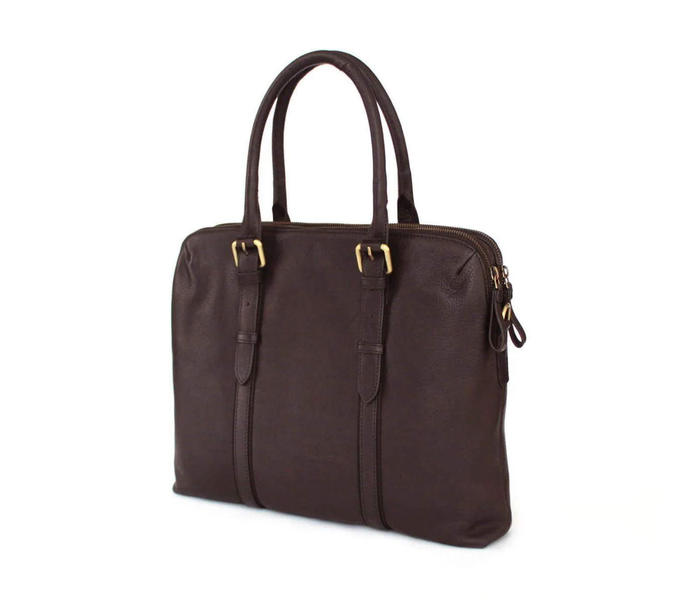 DUAL ZIP LAPTOP BAG LEATHER 15 INCH - Image 6