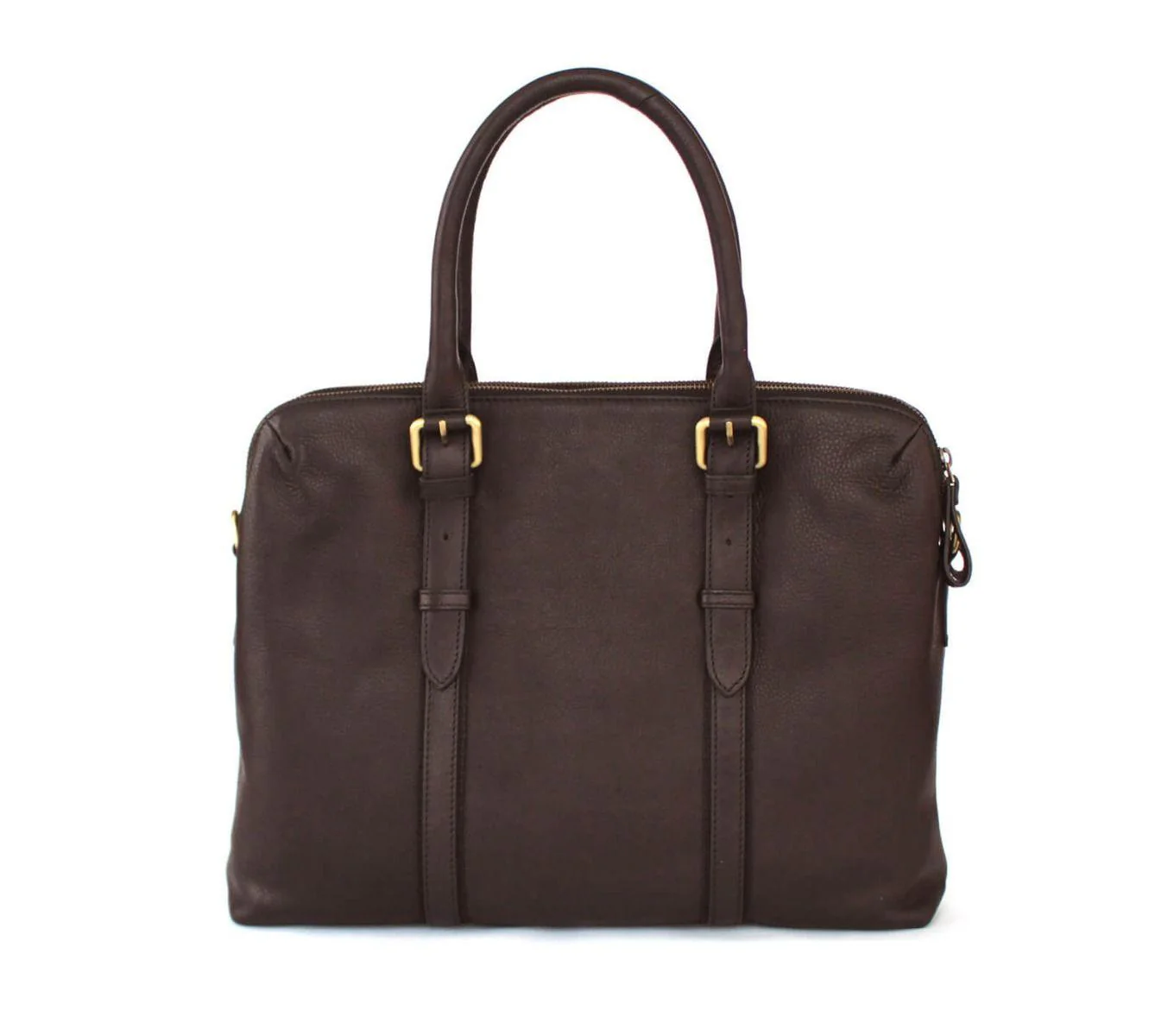 DUAL ZIP LAPTOP BAG LEATHER 15 INCH - Image 8