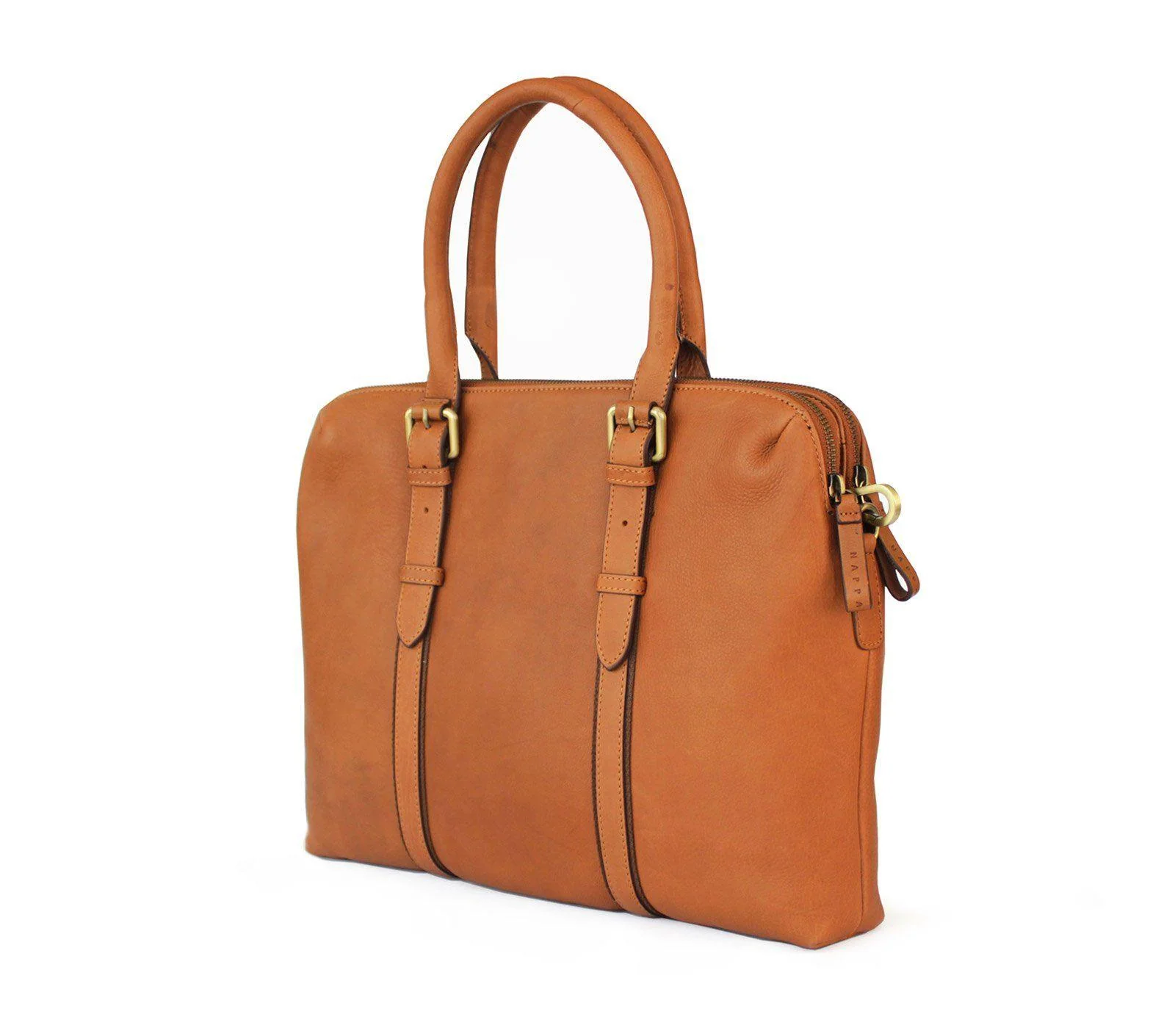 DUAL ZIP LAPTOP BAG LEATHER 15 INCH - Image 9