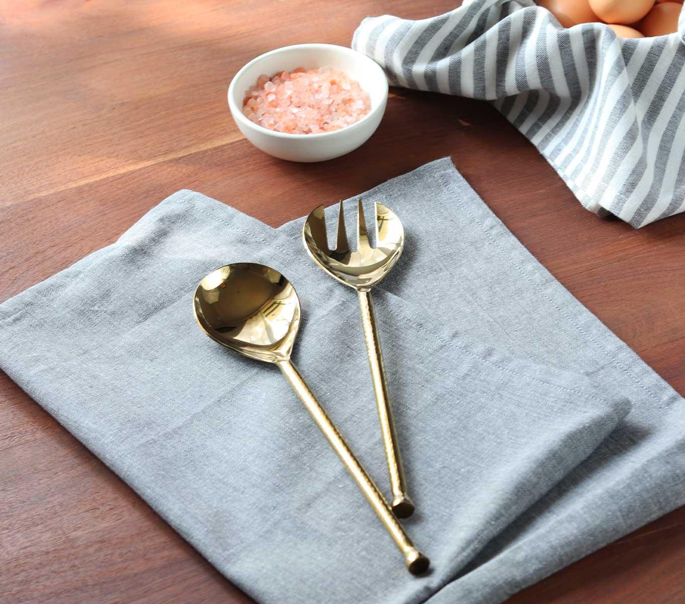 SERVING SPOON SET OF 2 - GOLD - Image 3